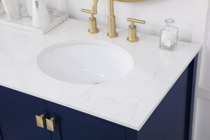 72 inch Double Bathroom Vanity in Blue