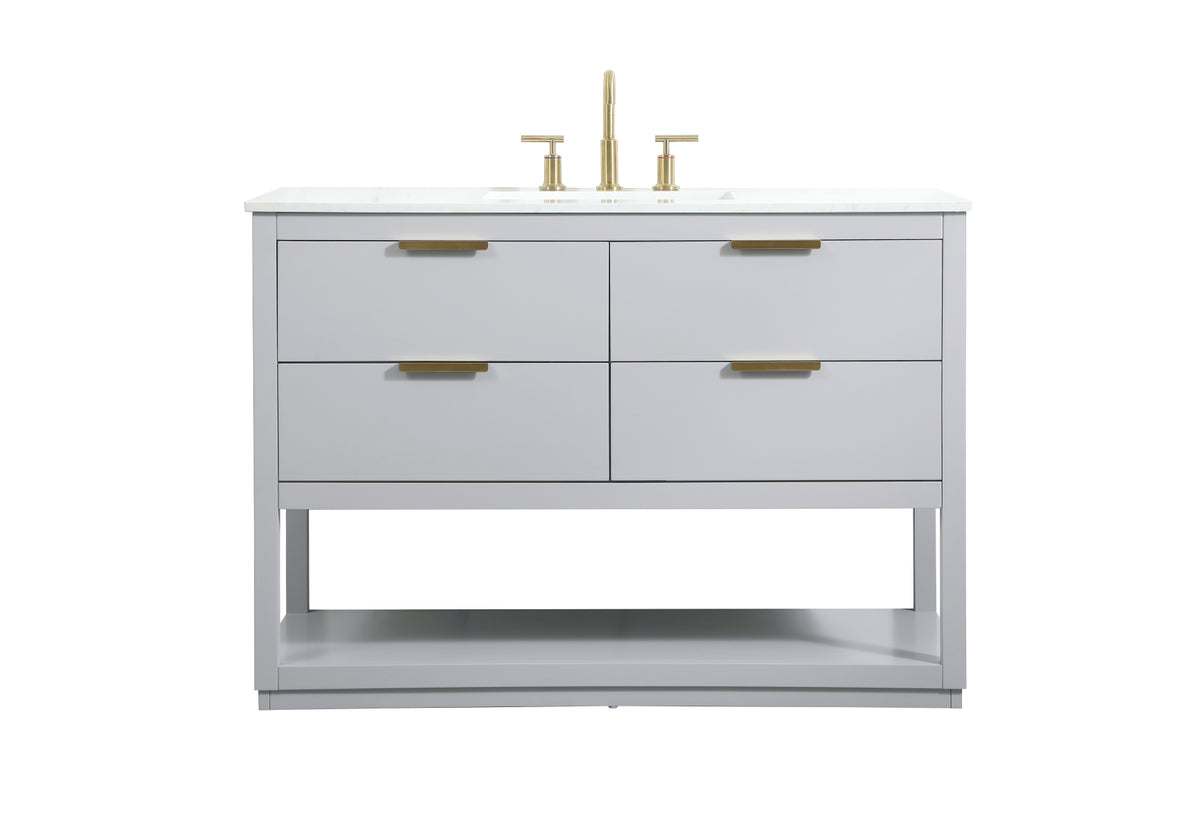 48 inch Single bathroom vanity in grey