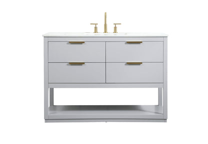48 inch Single bathroom vanity in grey