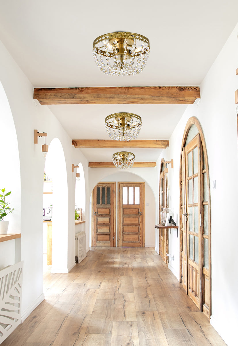 Kylie 10 inch flush mount in brass