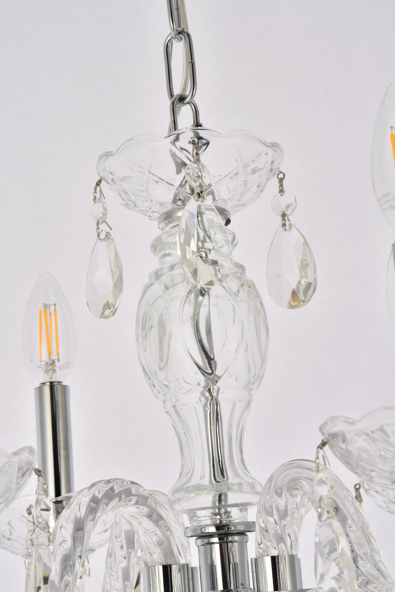 Princeton 4 light Chrome Pendant Clear Royal Cut Crystal