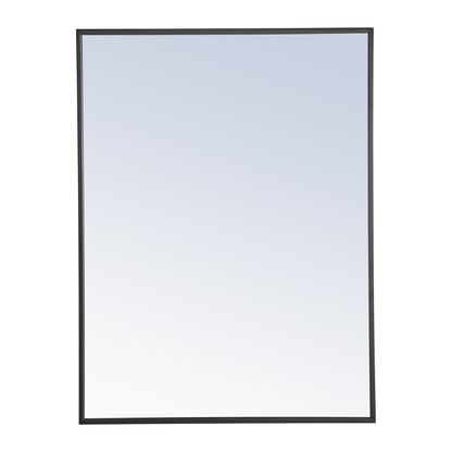 Metal frame Rectangle Mirror 24 inch Black finish