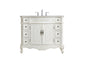 42 inch Single Bathroom Vanity in Antique White