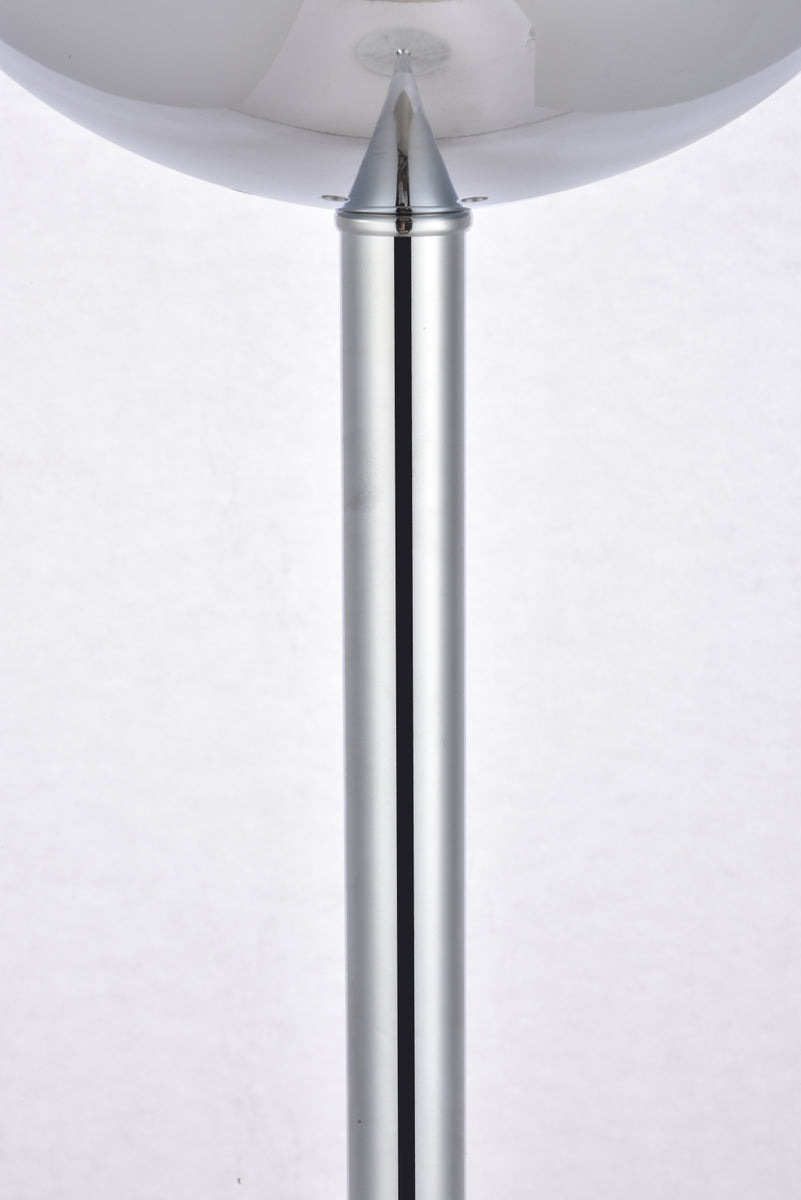 Eclipse 1 Light Chrome Floor Lamp With Clear Glass