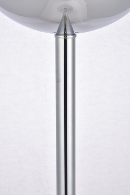 Eclipse 1 Light Chrome Floor Lamp With Clear Glass