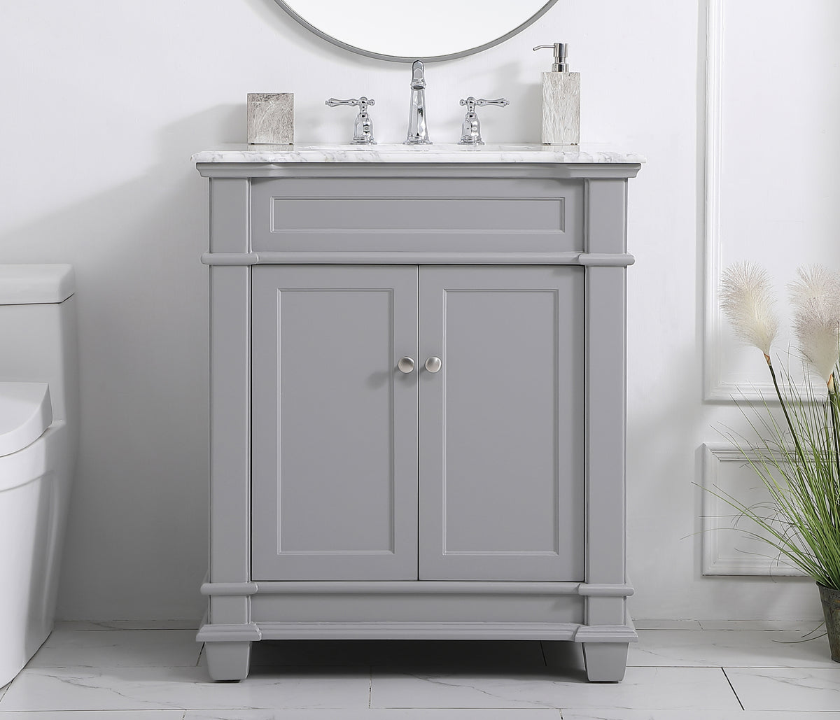 30 inch Single Bathroom Vanity set in Grey