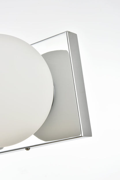 Jaylin 3 light Chrome and frosted white Bath Sconce
