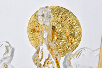 Maria Theresa 2 light Gold Wall Sconce Clear Royal Cut Crystal
