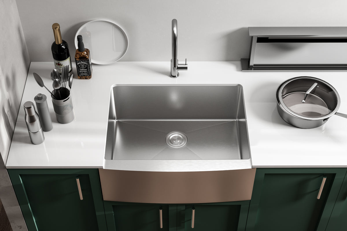 Stainless Steel farmhouse kitchen sink L27'' x W22'' x H10"