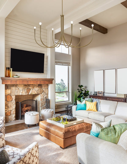 Layne 50 inch chandelier in Gold