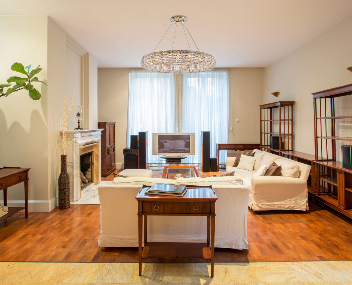 Paris 20 light Brass Chandelier Clear Royal Cut Crystal