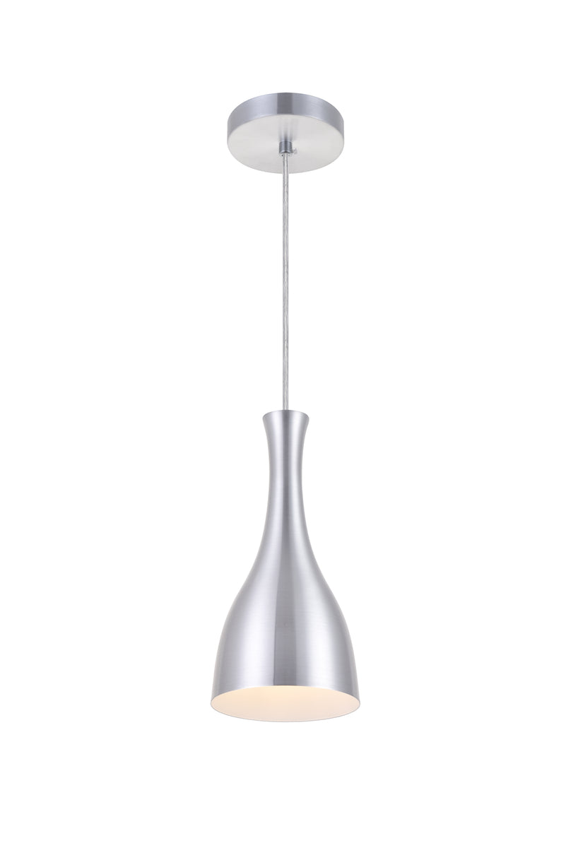 Aiken 1 Light Burnished Nickel Pendant
