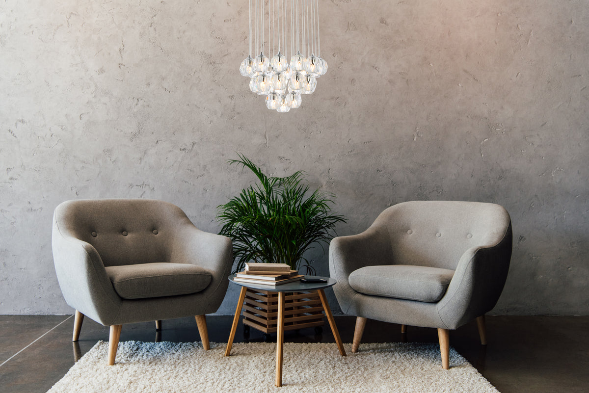 Eren 24 lights Chrome pendant