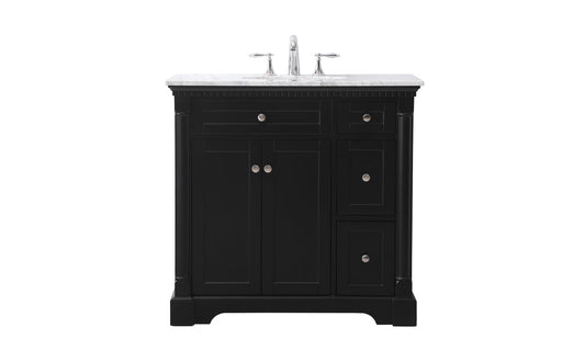 36 inch Single bathroom vanity set in black