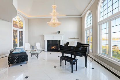 Primo 32 light Gold Chandelier Clear Royal Cut Crystal