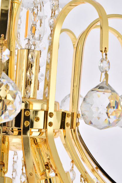 Toureg 10 light Gold Pendant Clear Royal Cut Crystal