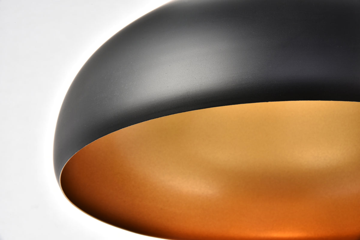 Circa Collection Pendant D12.5in H10in Lt:1 Black Finish
