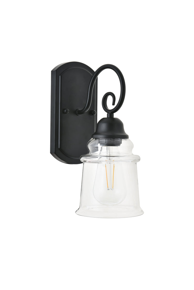 spire 1 light Black Wall Sconce