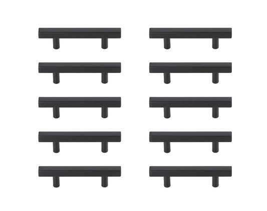 Dior 3" Center to Center Matte Black Bar Pull Multipack (set of 10)