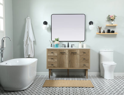 48 inch Single bathroom vanity in natural oak