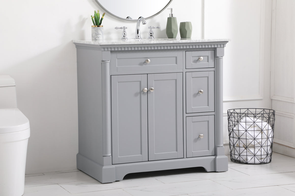 36 inch Single bathroom vanity in  Grey