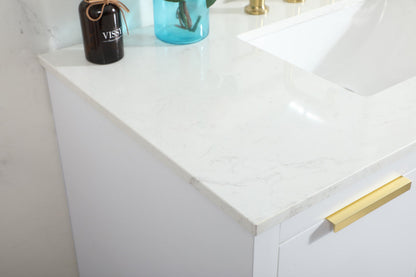 42 inch Single bathroom vanity in white