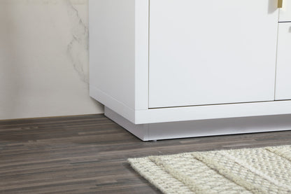 30 inch Single bathroom vanity in white with backsplash