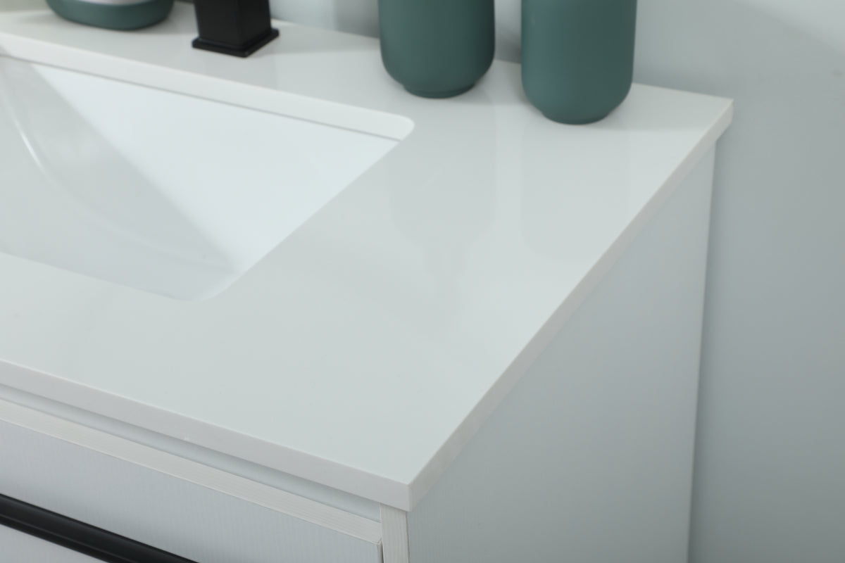 30 inch Single bathroom vanity in white