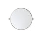 Round pivot mirror 24 inch in silver