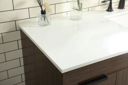 60 inch Single bathroom vanity in walnut