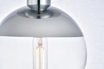 Eclipse 1 Light Chrome Flush Mount With Clear Glass