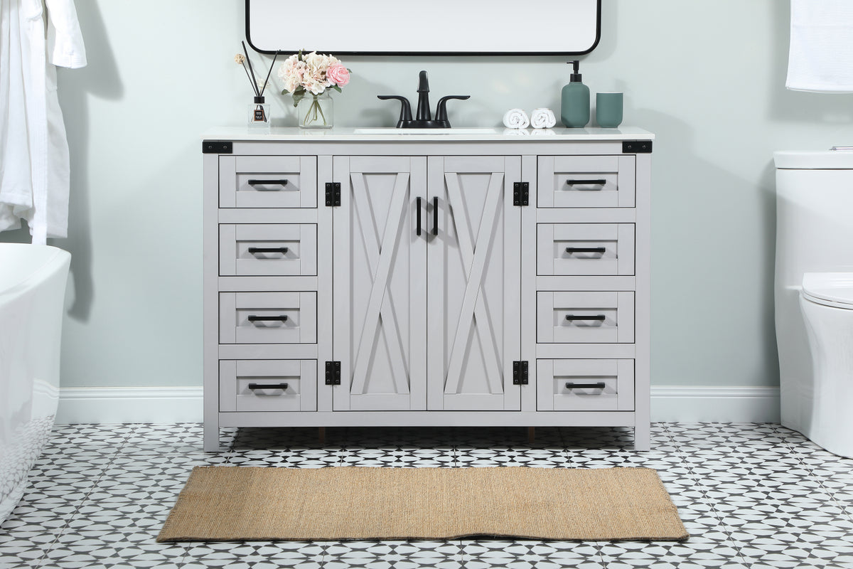 48 inch Single bathroom vanity in grey