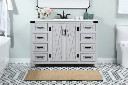 48 inch Single bathroom vanity in grey