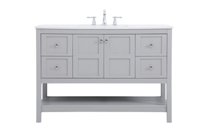 48 inch Single Bathroom Vanity in Gray