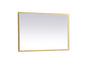 Pier 24x36 inch LED mirror with adjustable color temperature 3000K/4200K/6400K in brass