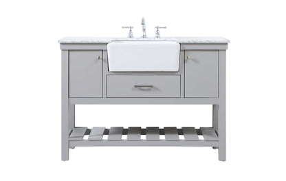 48 inch Single bathroom vanity in grey