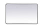 Soft corner metal rectangular mirror 30x48 inch in Black
