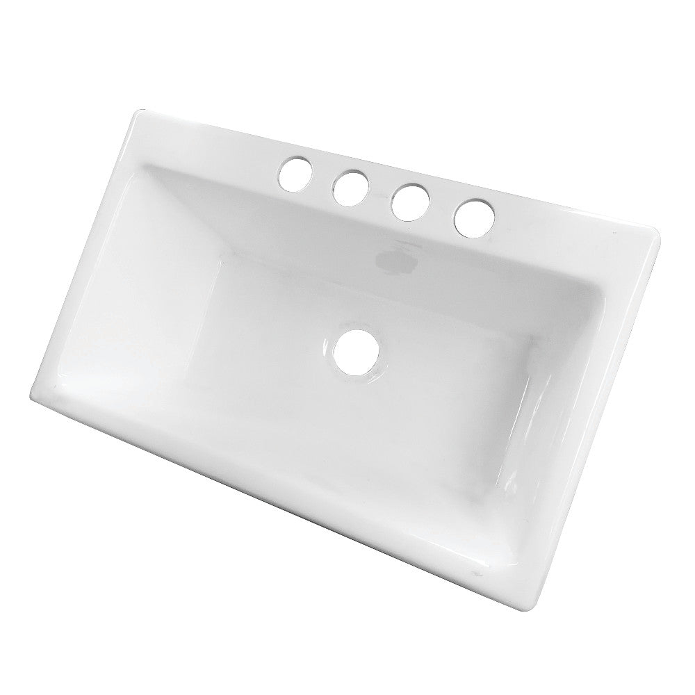 Towne 36 Inch Undermount Kitchen Sink in White