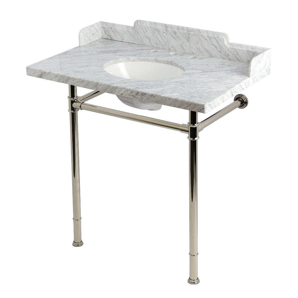 Wesselman 36 Inch Console Sink in Carrara Marble