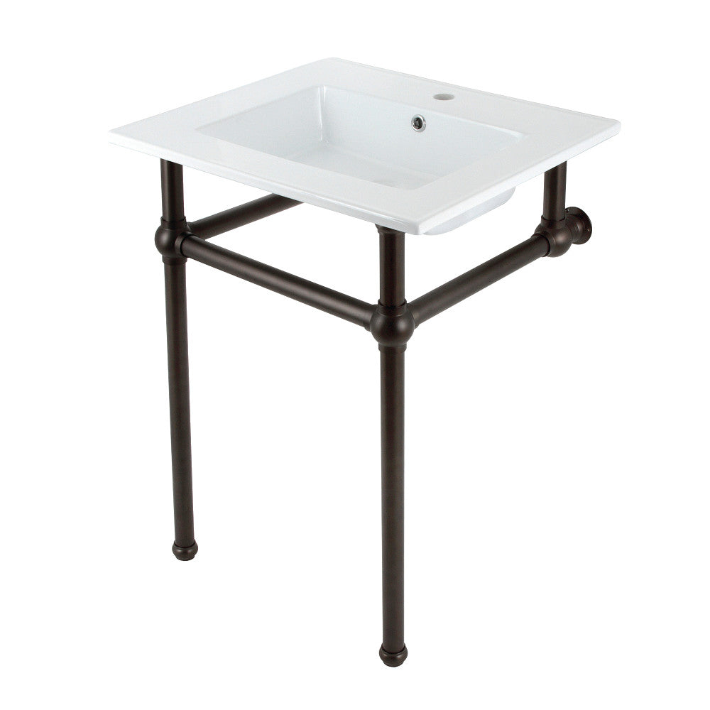 Templeton 25.19 Inch Console Sink in White