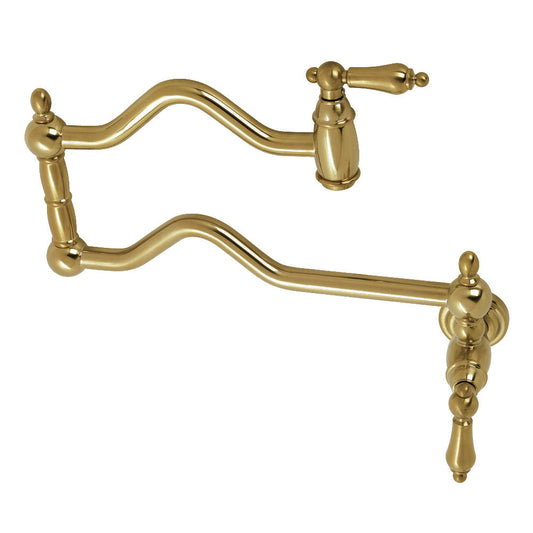 Heritage Pot Filler Faucet in Brushed Brass