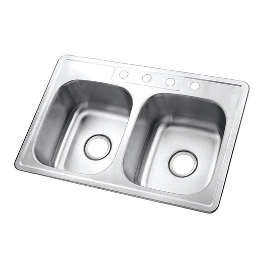 Studio 33 Inch Drop-In Kitchen Sink in Brushed Stainless