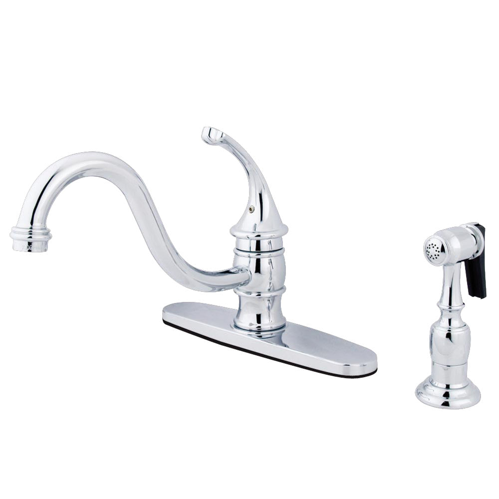 Georgian One Handle Kitchen Faucet in Polished Chrome