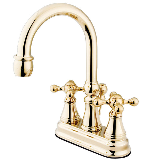 Governor 4 Inch Centerset Bathroom Faucet in Polished Brass