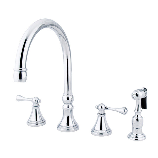 Governor Widespread Kitchen Faucet in Polished Chrome