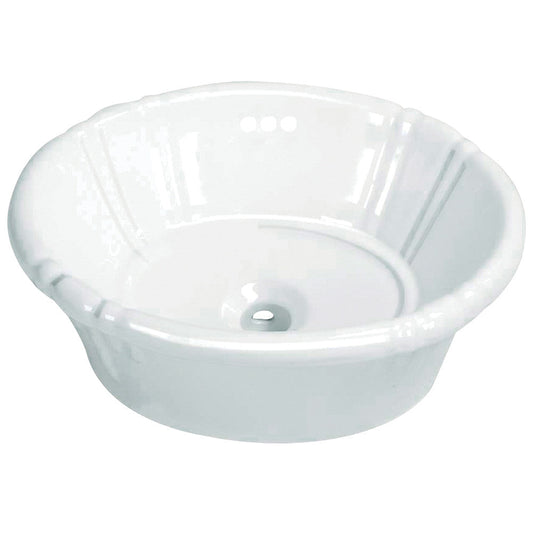 Vintage 18.13 Inch Drop-In Bathroom Sink in White
