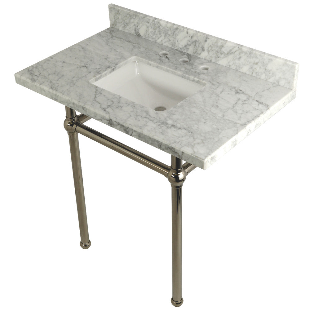 Templeton 36 Inch Console Sink in Carrara Marble