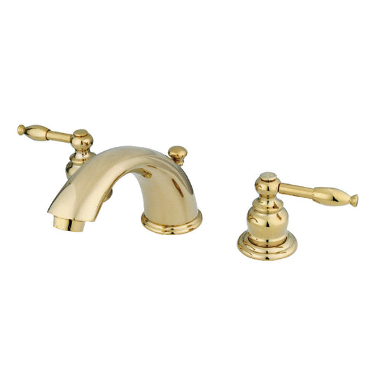 Knight Widespread Bathroom Faucet in Polished Brass