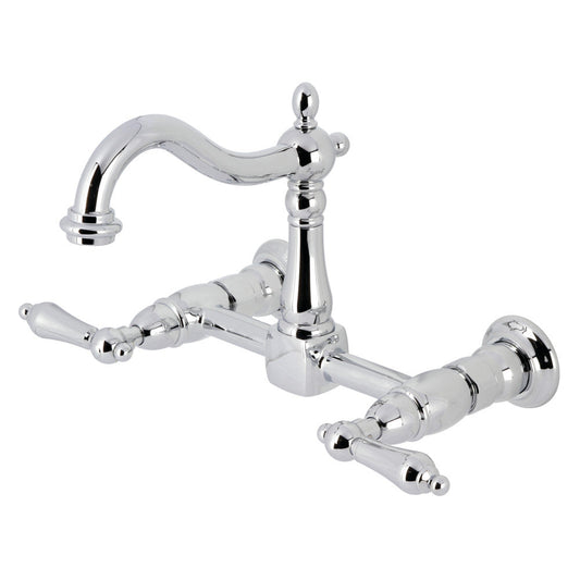 Heritage Wall Mount Kitchen Faucet in Polished Chrome
