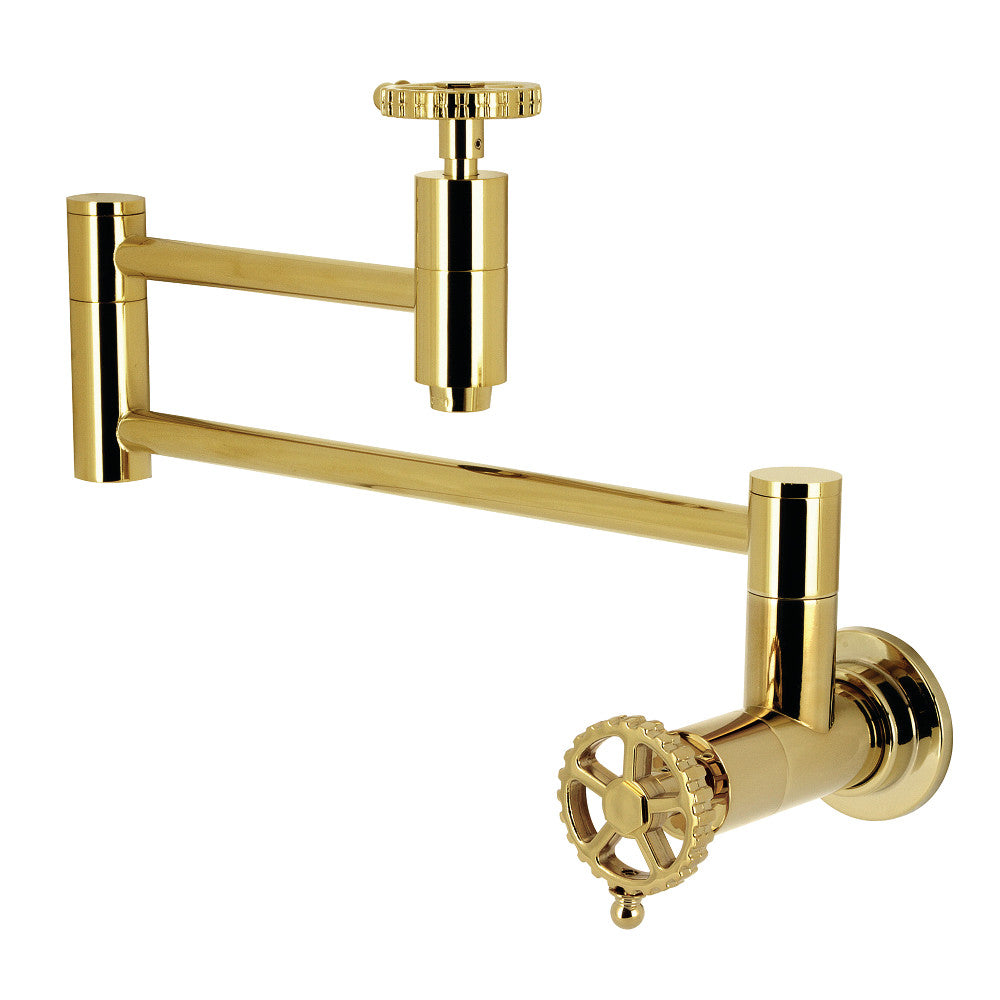 Fuller Pot Filler Faucet in Polished Brass